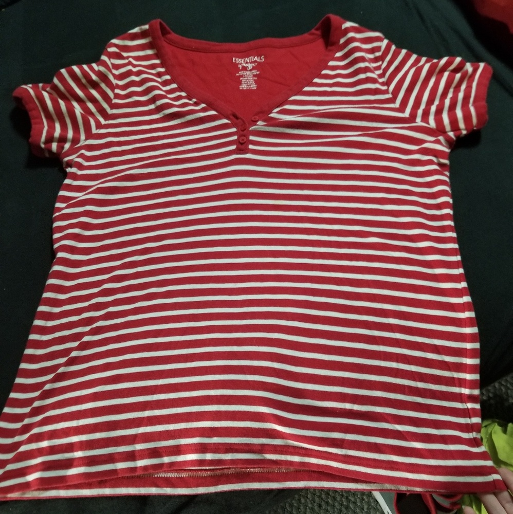 Red and White Shirt